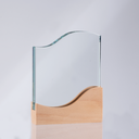 Trofeo Galvano de Madera y Cristal "Curve" - Foto 7
