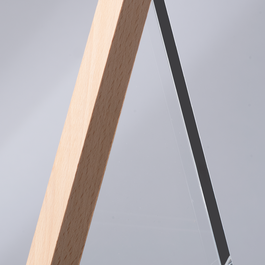 Trofeo Galvano de Madera y Cristal "Triangle" - Foto 5