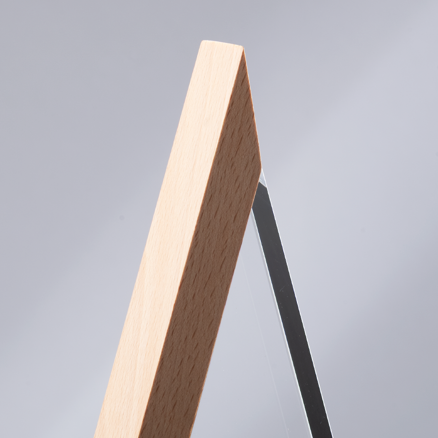 Trofeo Galvano de Madera y Cristal "Triangle" - Foto 6