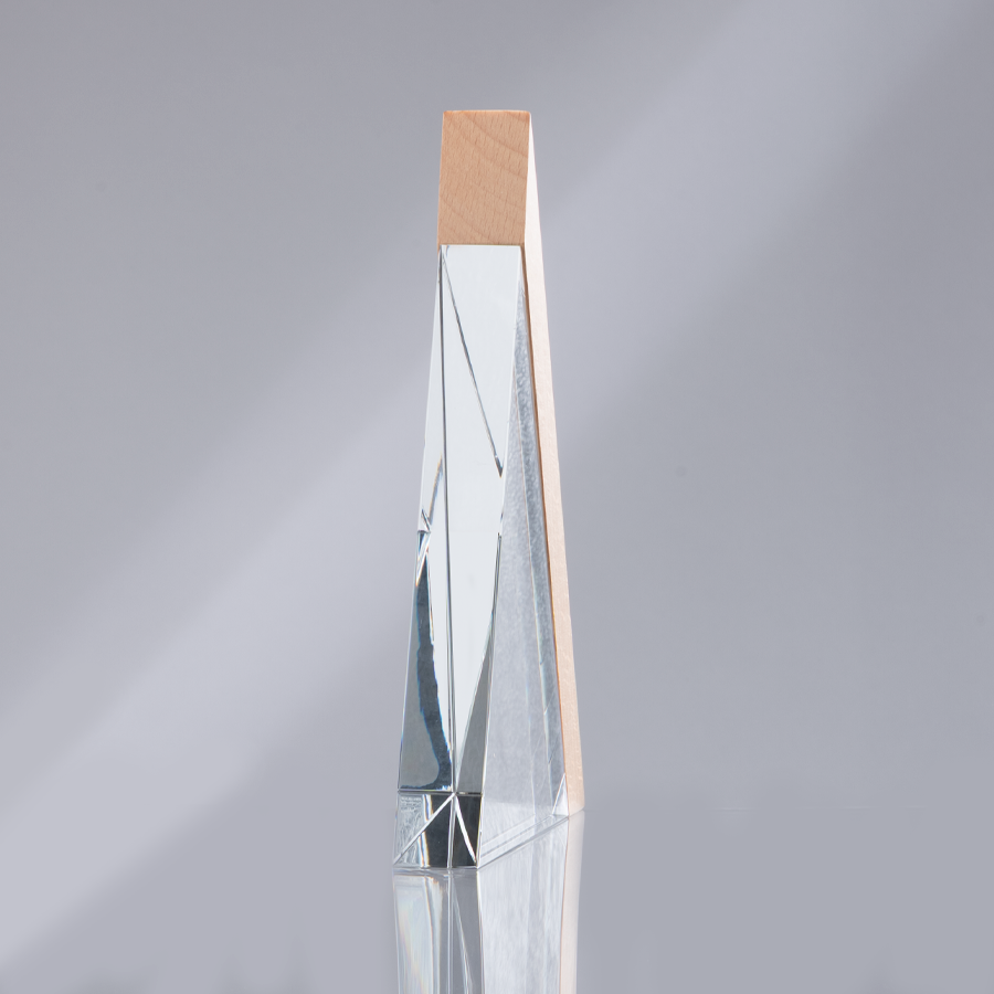 Trofeo Galvano de Madera y Cristal "Triangle" - Foto 9