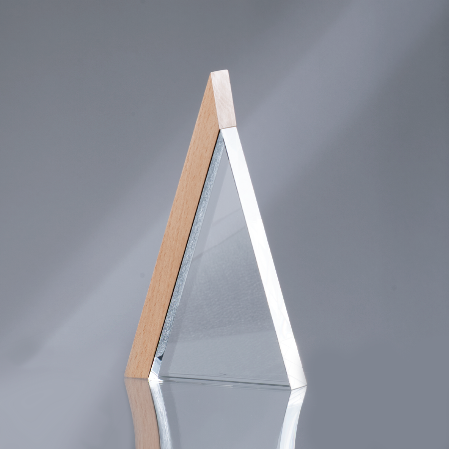 Trofeo Galvano de Madera y Cristal "Triangle" - Foto 12