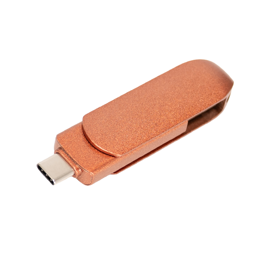 [U13-44] Pendrive giro encobrizado OTG USB 3.0 / Type C, 64GB - Foto 3