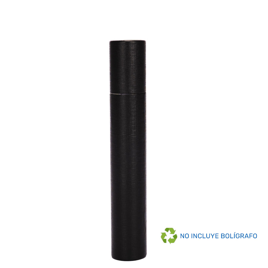 Tubo Porta-Lápiz o Bolígrafo, en cartón forrado negro. - Foto 1