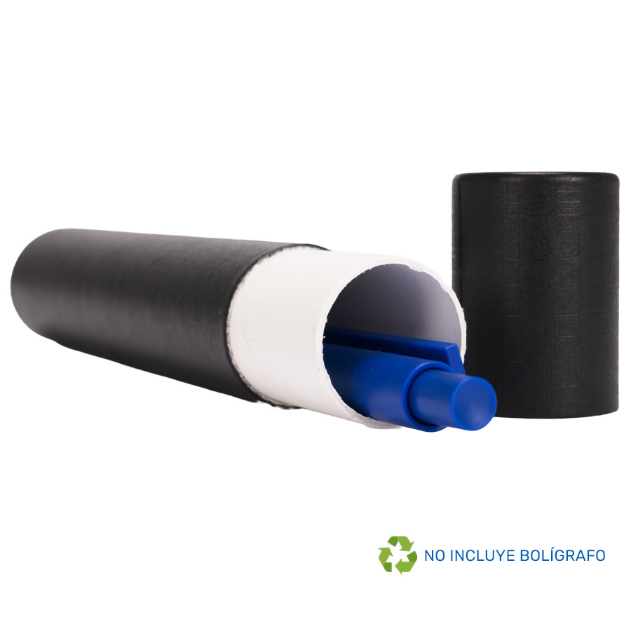 Tubo Porta-Lápiz o Bolígrafo, en cartón forrado negro. - Foto 2