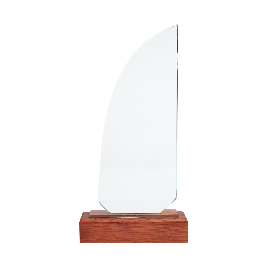 [A85-11] Trofeo Galvano de Madera y Cristal "Sail" - Foto 1