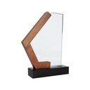 [A82-11] Trofeo Galvano de Madera, Mármol y Cristal "Mercx" - Foto 2