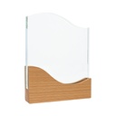 Trofeo Galvano de Madera y Cristal "Wave" - Foto 1