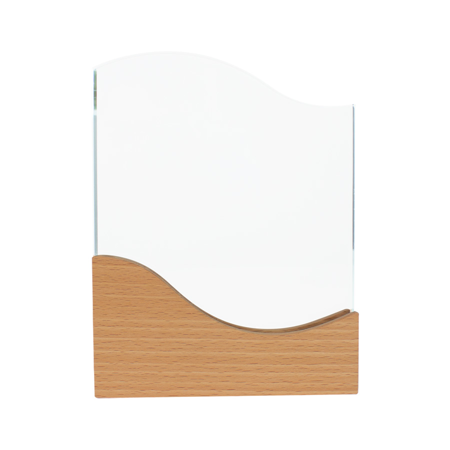 Trofeo Galvano de Madera y Cristal "Wave" - Foto 2