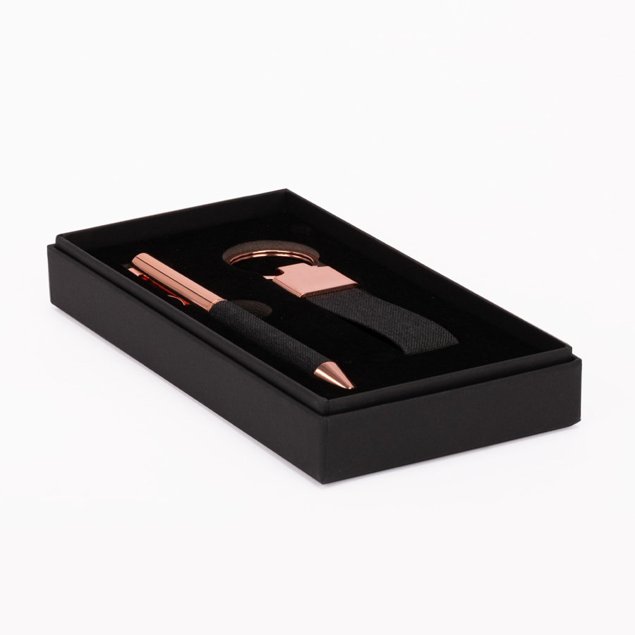 Set de Regalo "MINE" negro con detalles encobrizados. - Foto 1