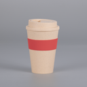 [M172-03] Mug Eco Cup "WHEAT STRAW" 355cc con banda silicona (ROJO) - Foto 4