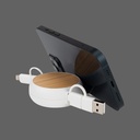 Connect Multicargador Retráctil 4 en 1 de ABS/Bamboo - Foto 4
