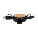 Connect Multicargador Retráctil 4 en 1 de ABS/Bamboo - Foto 9