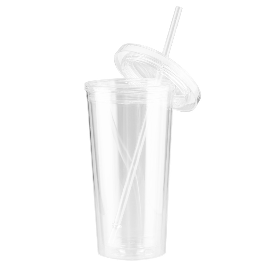 Vaso plástico doble pared aislante 600cc - Foto 1
