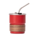 Vaso Térmico metálico "CAMP" 300cc. con Bombilla y Grip de Madera. - Foto 2