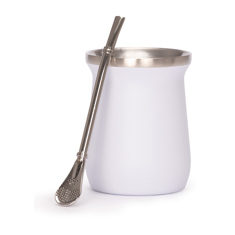 Vaso Térmico metálico "MATE" 300ml. con Bombilla - Foto 2