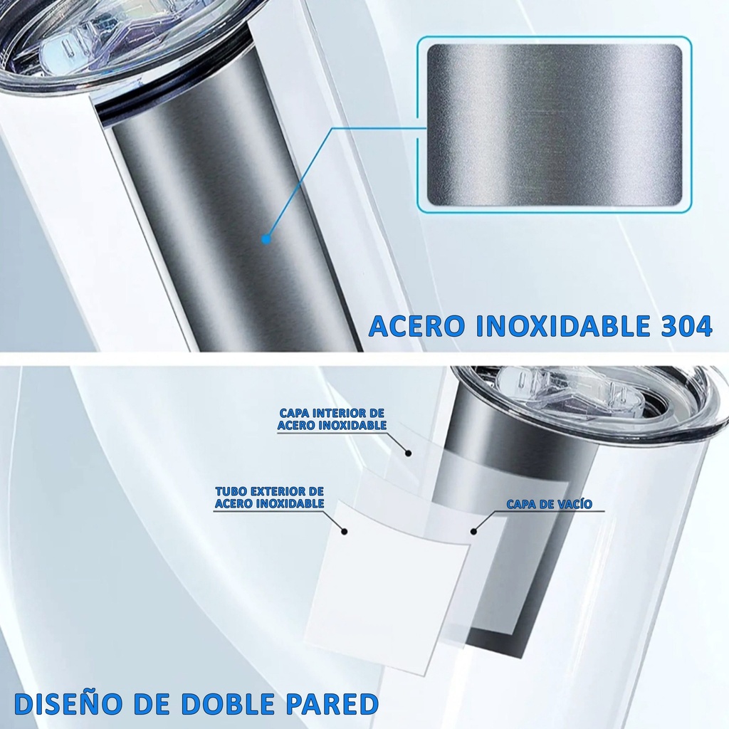 Mug Acero Inoxidable Térmico Sublimable Skinny M157 - Foto 5