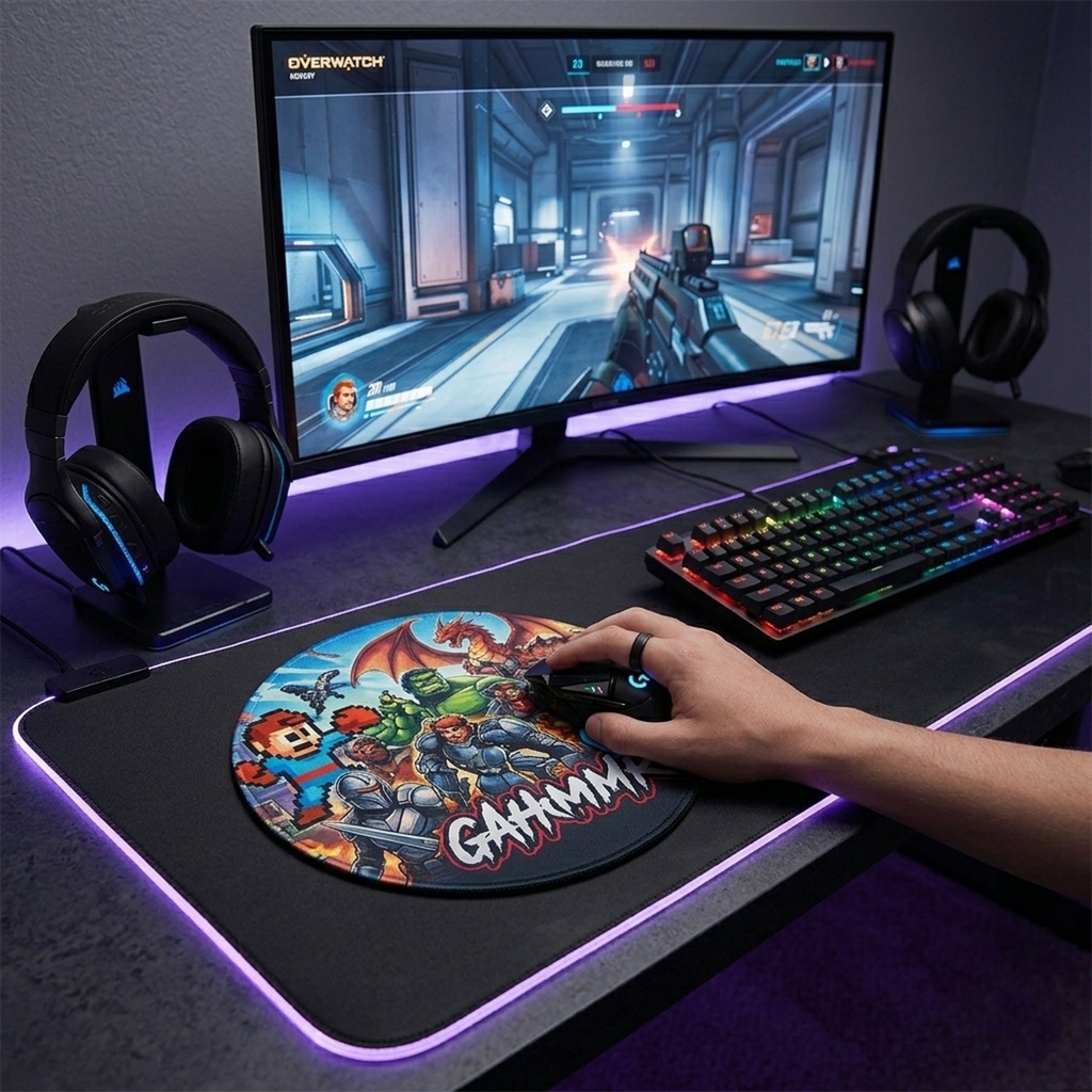 Mouse Pad Circular Impermeable-sublimación MP05 - Foto 1