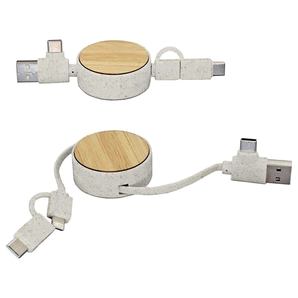 Cable Conector Bamboo Multicargador T61 - Foto 2