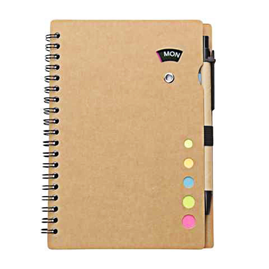 Set Cuaderno - Libreta - Memo set Tapa Cartón + Bolígrafo N22 - Foto 2