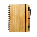 Set Cuaderno - Libreta Tapa Bamboo + Bolígrafo N30 - Foto 1