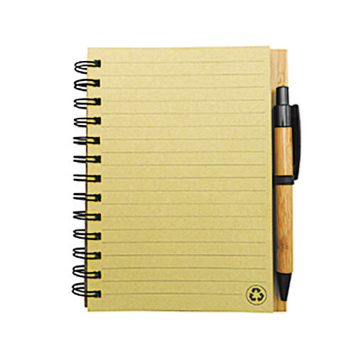 Set Cuaderno - Libreta Tapa Bamboo + Bolígrafo N30 - Foto 2