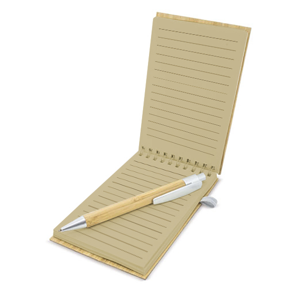 Set Cuaderno - Libreta Tapa Bamboo + Bolígrafo N29 - Foto 4