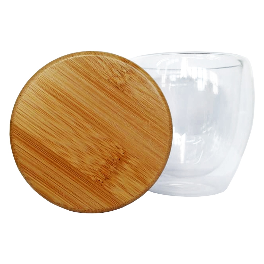 Vaso Vidrio doble Pared con Tapa M7 - Foto 2