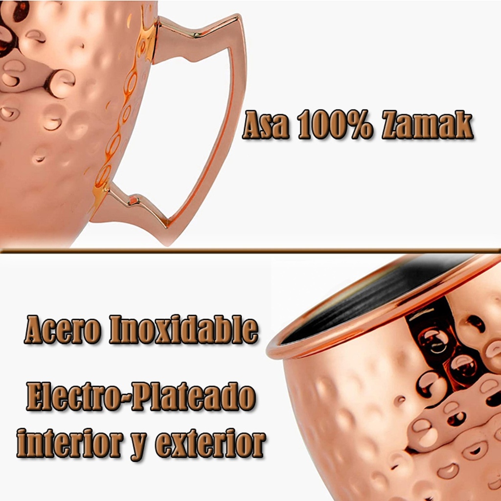 Set de 2 Mugs ENCOBRIZADO Martillados M76 - Foto 3