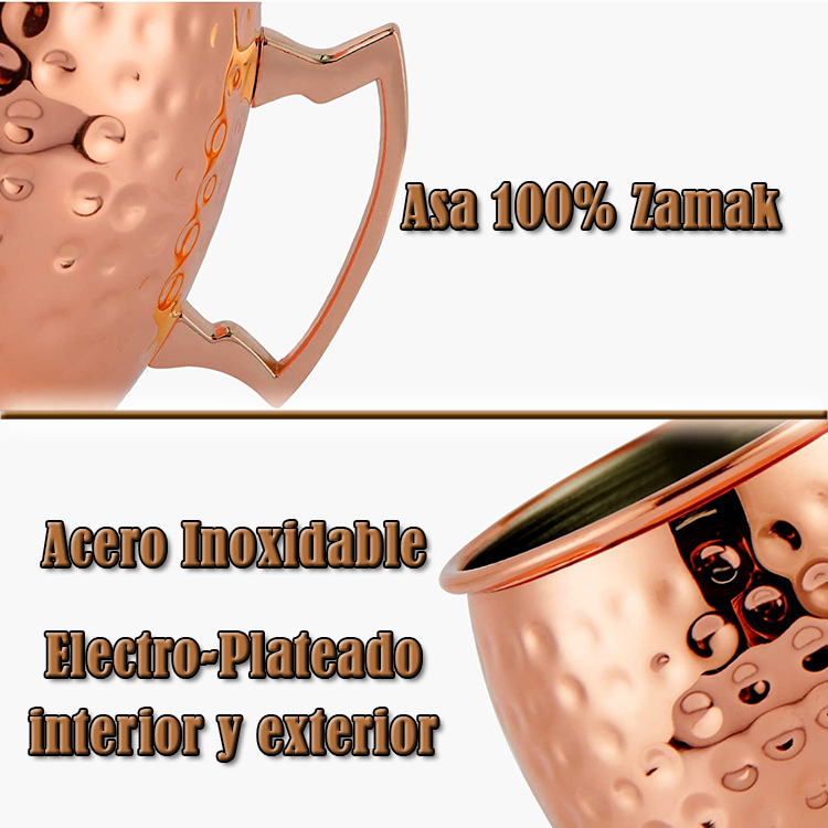 Mug Tazón Acero Inoxidable Martillado M75 ENCOBRIZADO - Foto 1