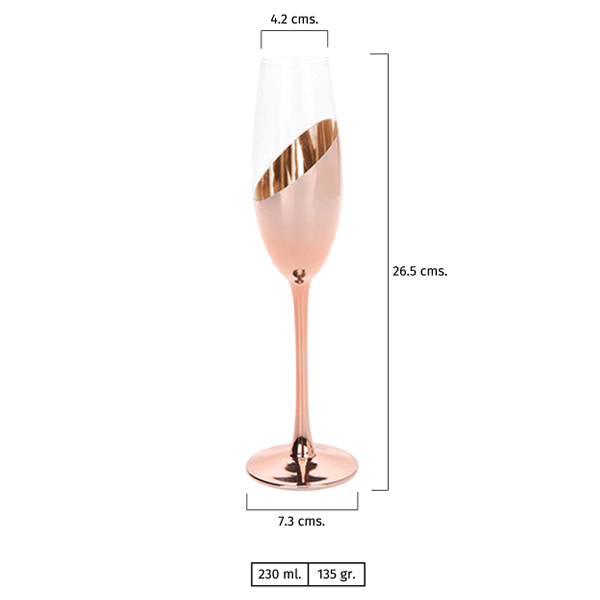 Set de 4 Copas Champagne ENCOBRIZADO M85 - Foto 5