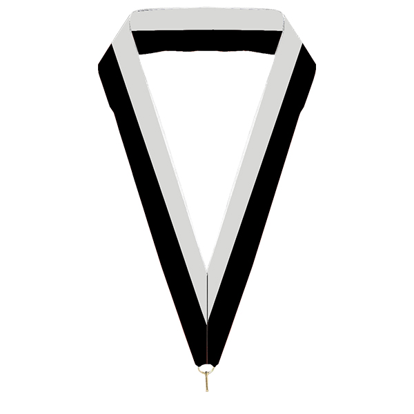 Cinta (Ancho 15 Mm.) Blanco/Negro - Medallas | Tara Publicidad