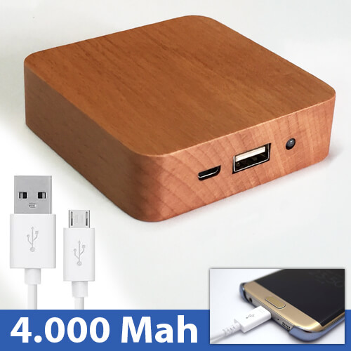 Power Bank Bamboo Deluxe | Tara Publicidad
