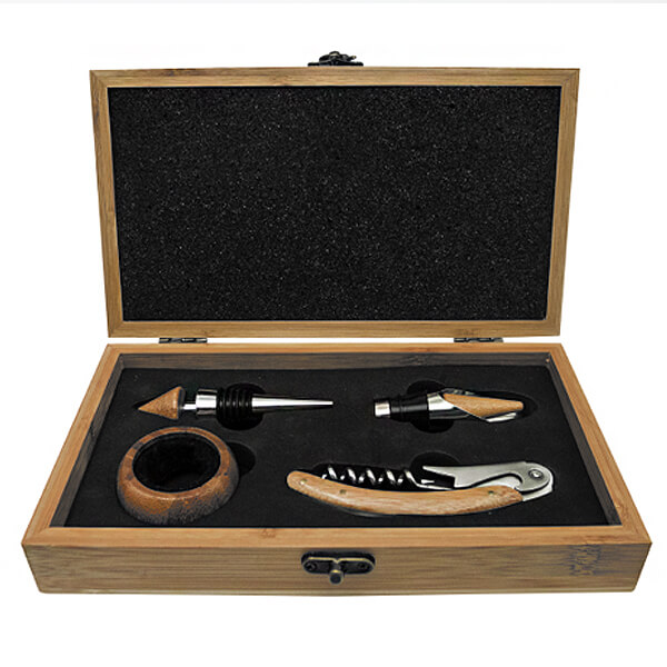 Set de Vino Bamboo -[W1]b