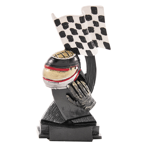 Trofeos: Trofeo Resina Bandera A Cuadros 6022908 | Tara Publicidad