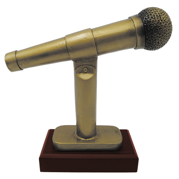 Trofeo Resina Micrófono MIC24 | Tara Publicidad Chile
