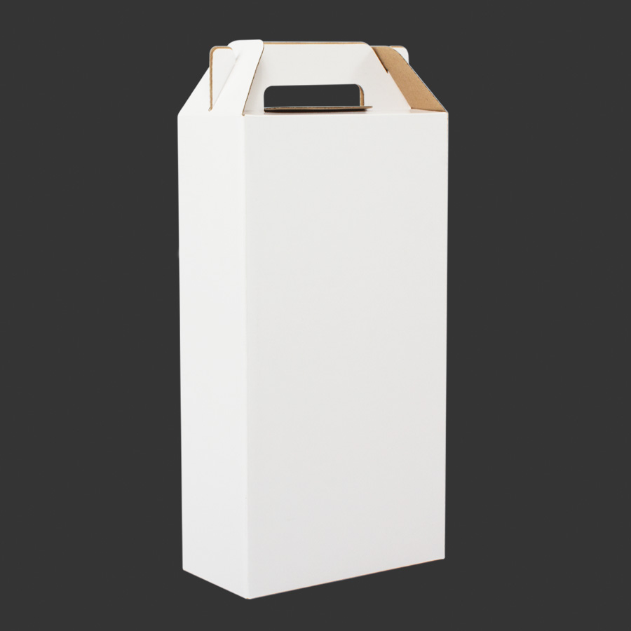 Caja Autoarmable Con Asas, Para 2 Botellas De Vino | Tara Publicidad