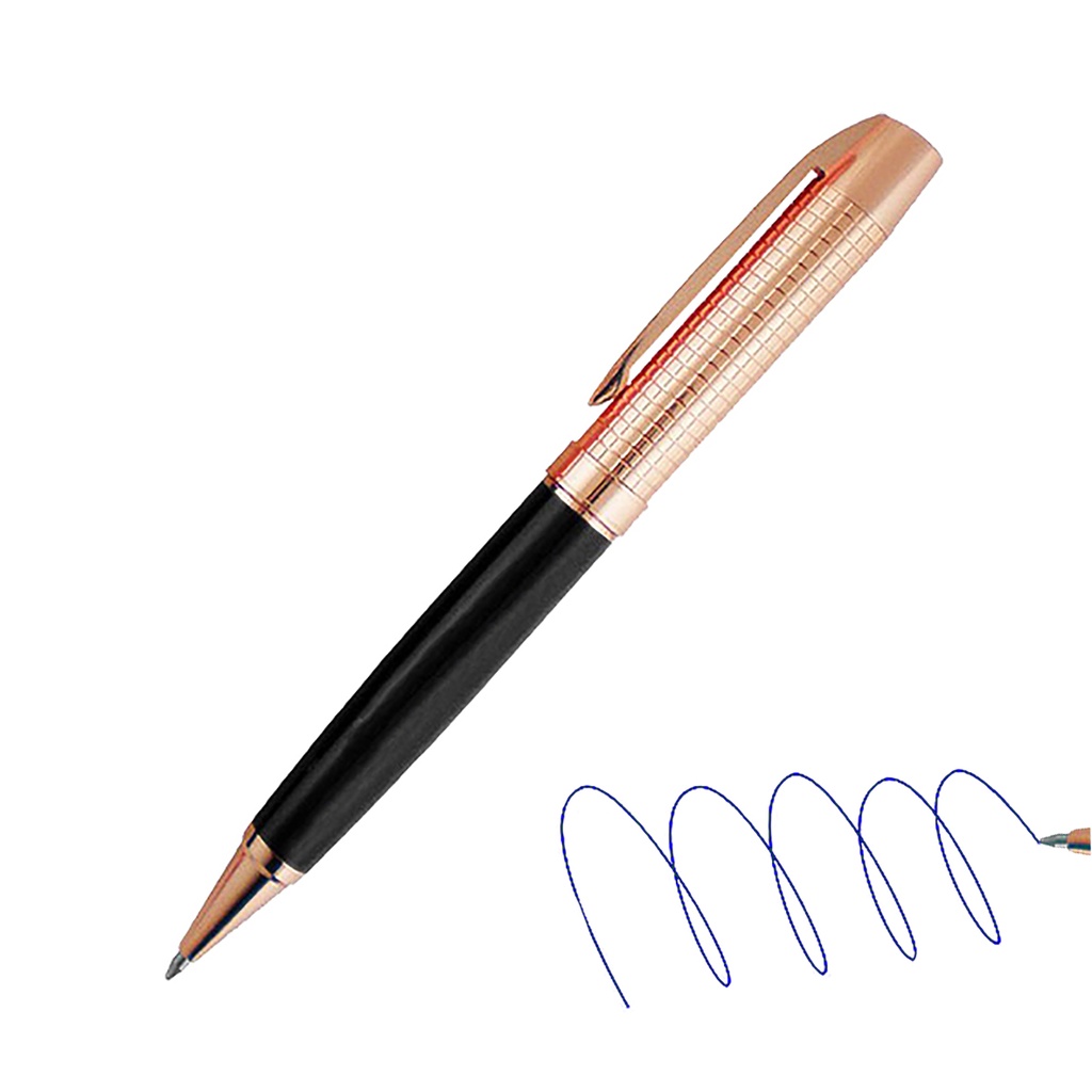 Bolígrafo Metálico Encobrizado Negro -[L75]b
