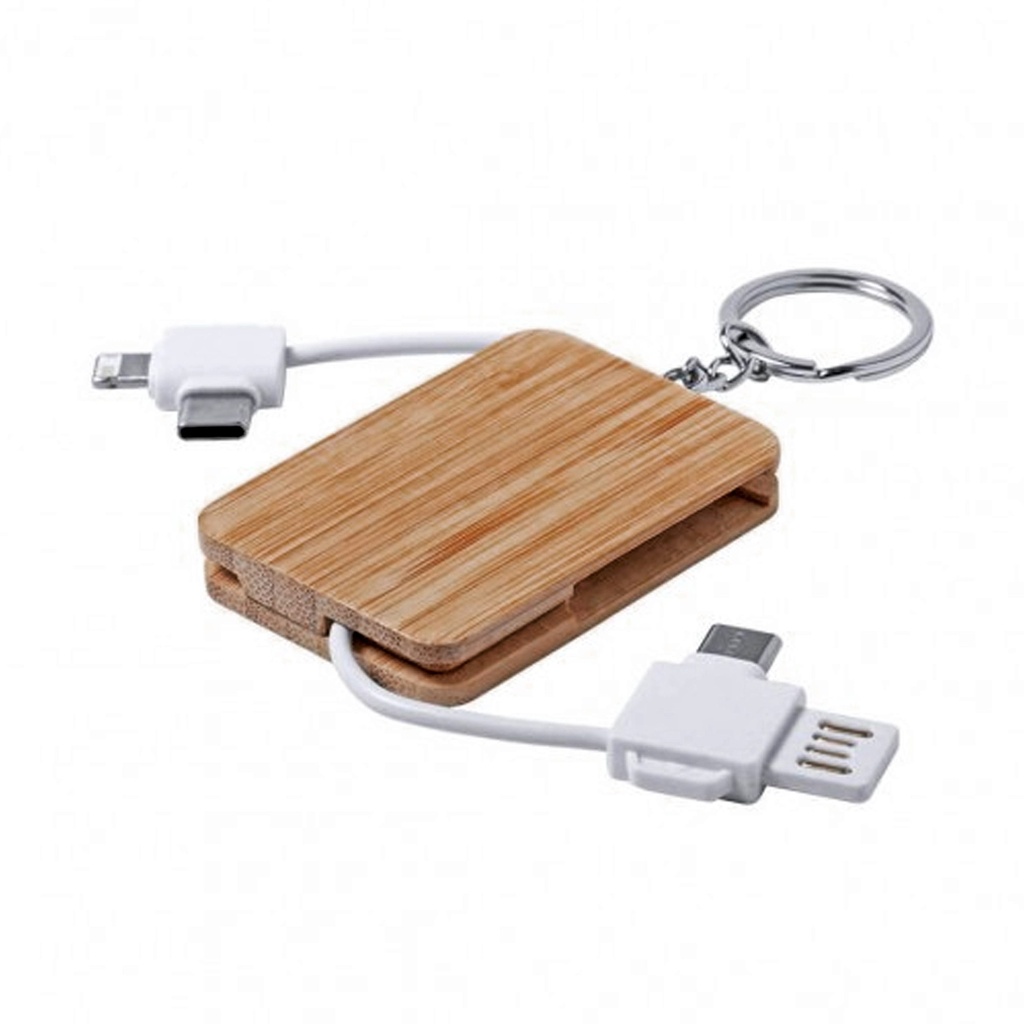 Cable Conector Bamboo Multicargador T62 | Tara Publicidad Chile