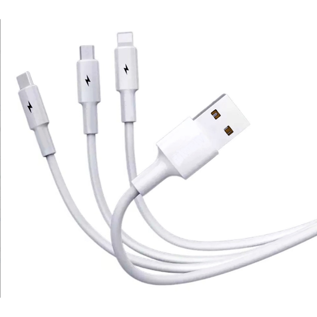 Cable Conector Multicargador T66 Blanco | Tara Publicidad Chile
