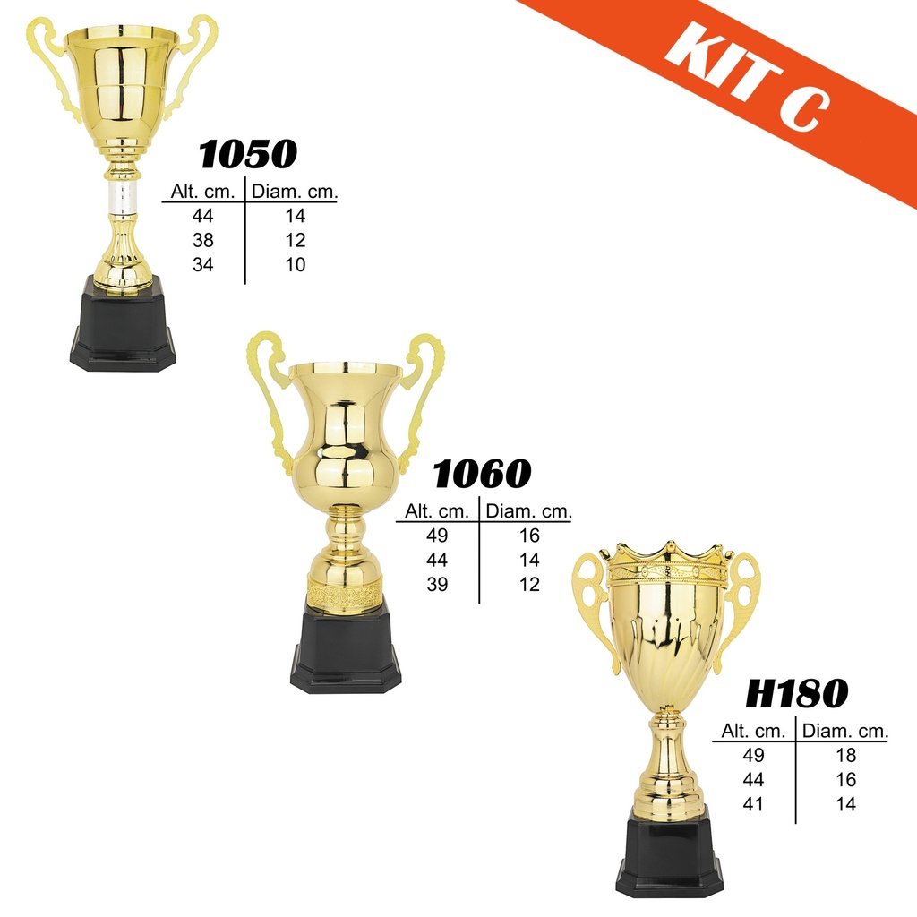 Kit Copas C (9 Copas) - Copas | Tara Publicidad