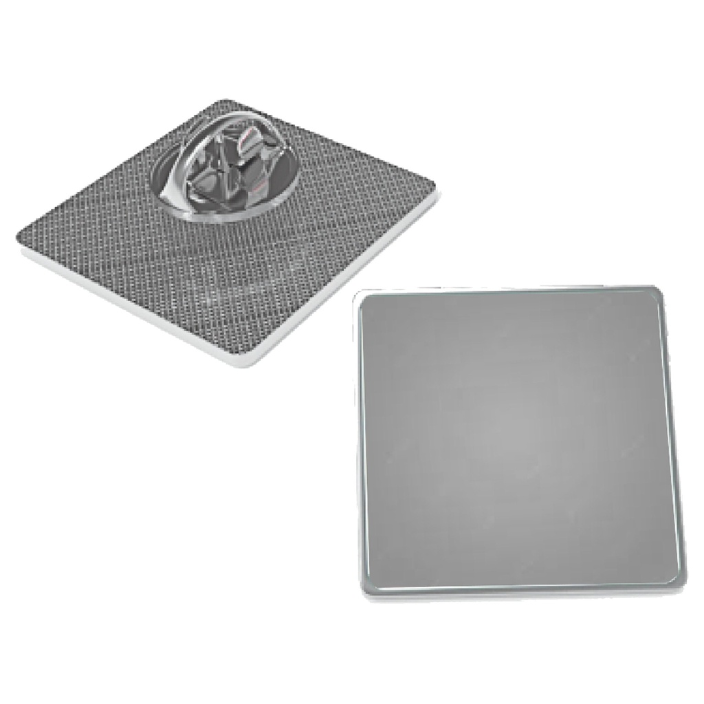 Piocha Con Domo Broche Cuadrado Plateado (Pins) -[591080118]b