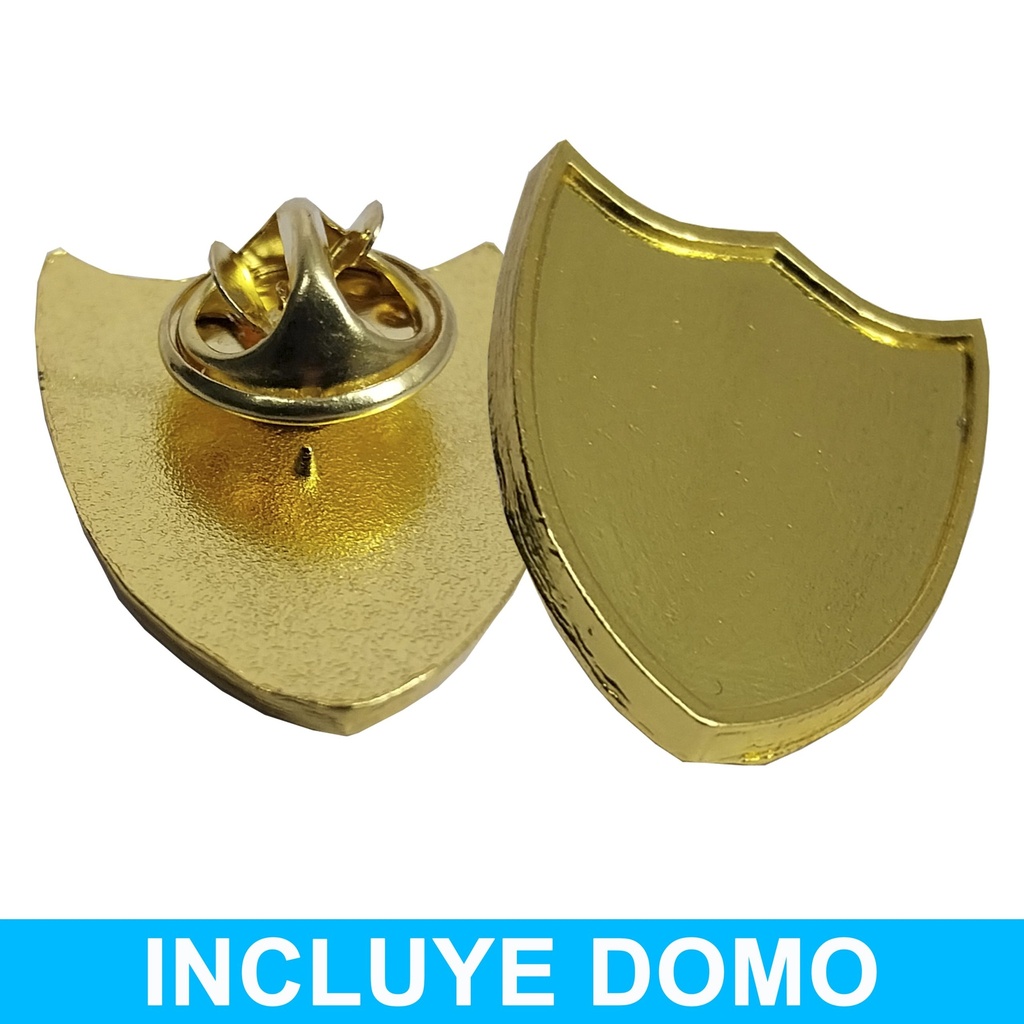 Piocha Con Domo Broche Escudo Dorado ESC1 (Pins) | Tara Publicidad