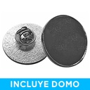 Piocha Con Domo Broche Redondo 25MM Plateado (Pins) -[591080129]b