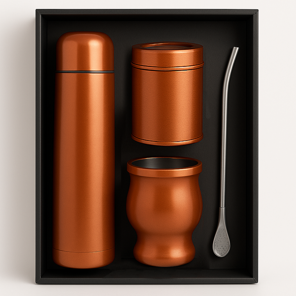 Set de Mate color Cobre con Bolso -[MAT01]b