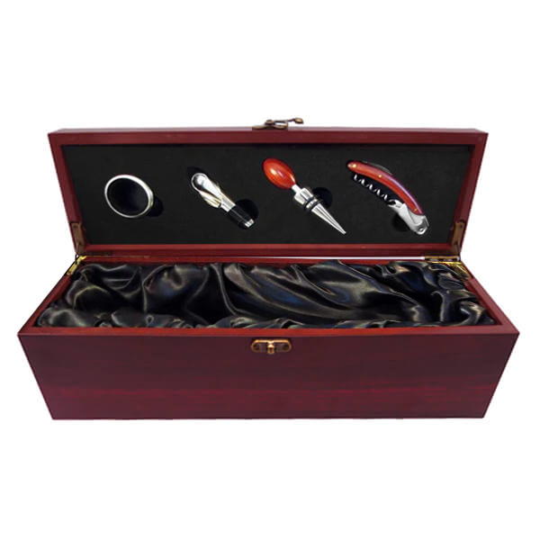 Set de Vino Caoba Deluxe -[W22]b