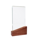 Trofeo Galvano De Madera Y Cristal "Lido" -[A73]d