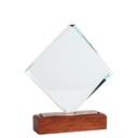 Trofeo Galvano De Madera Y Cristal "Fischer" -[A83]d