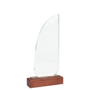 Trofeo Galvano De Madera Y Cristal "Sail" -[A85]d
