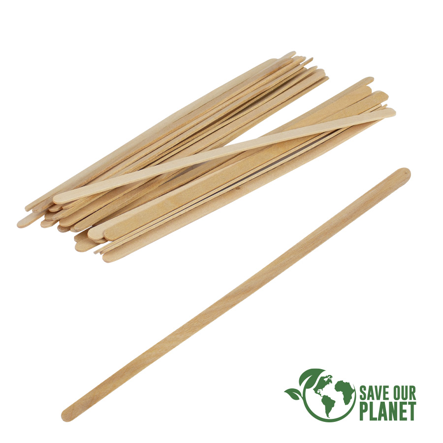 Bolsa Con 1.000 Palitos Revolvedores De Madera De Pino -[E123]d