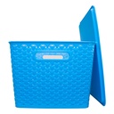 Canasto Plástico 24L Con Tapa -[W52]d